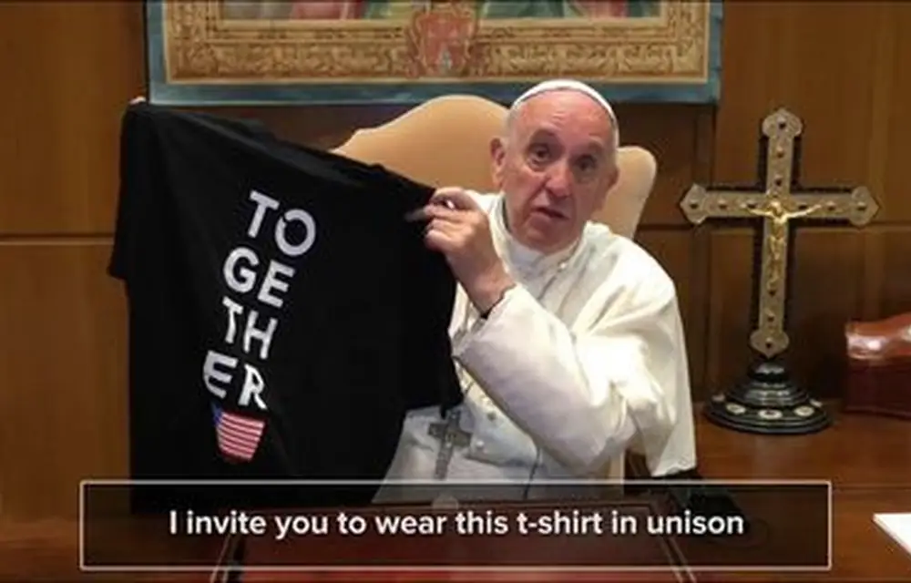 The Together shirt held up