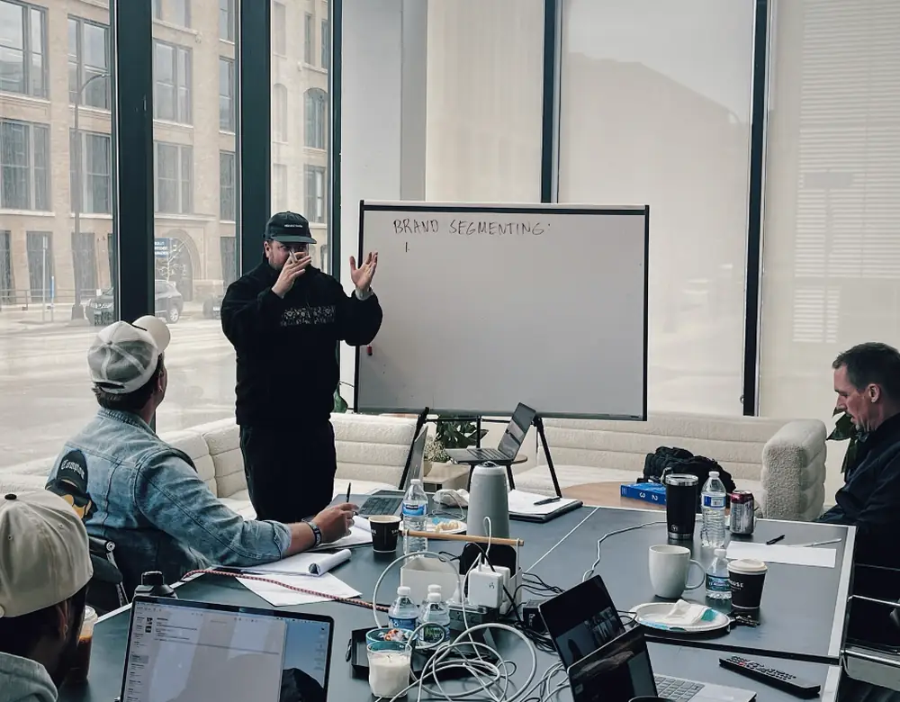A brand strategy session in progress